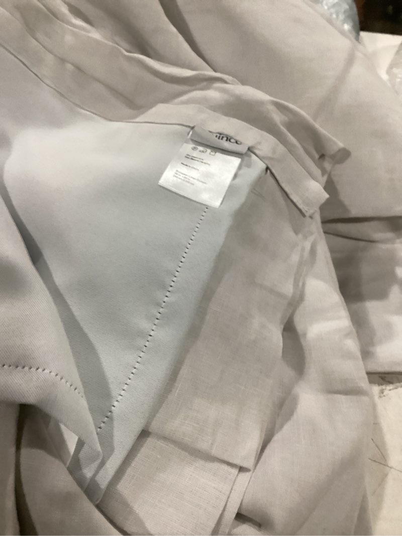 Condition photo showing Good Condition for european linen curtain - single panel 96x84 grey