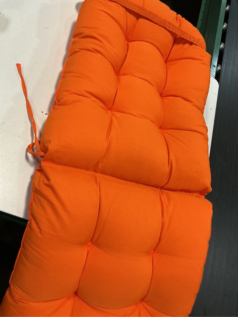 Condition photo showing Good Condition for magic elephant adirondack chair cushion, memory foam outdoor chair cushion, water-repellent thick high back patio rocking chair pad seat cushion replacement (orange) orange 44 x 19 inch (1 pack)