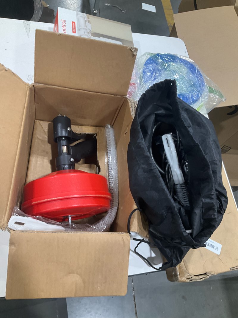Condition photo showing Good Condition for 35 ft double mode drain snake tools, 14-in-1 drain auger for sink and drain unblocking, plumbing snake for kitchen, bathrom and shower sink, snake for real dyis?upgraded? 35ft-n-red&black