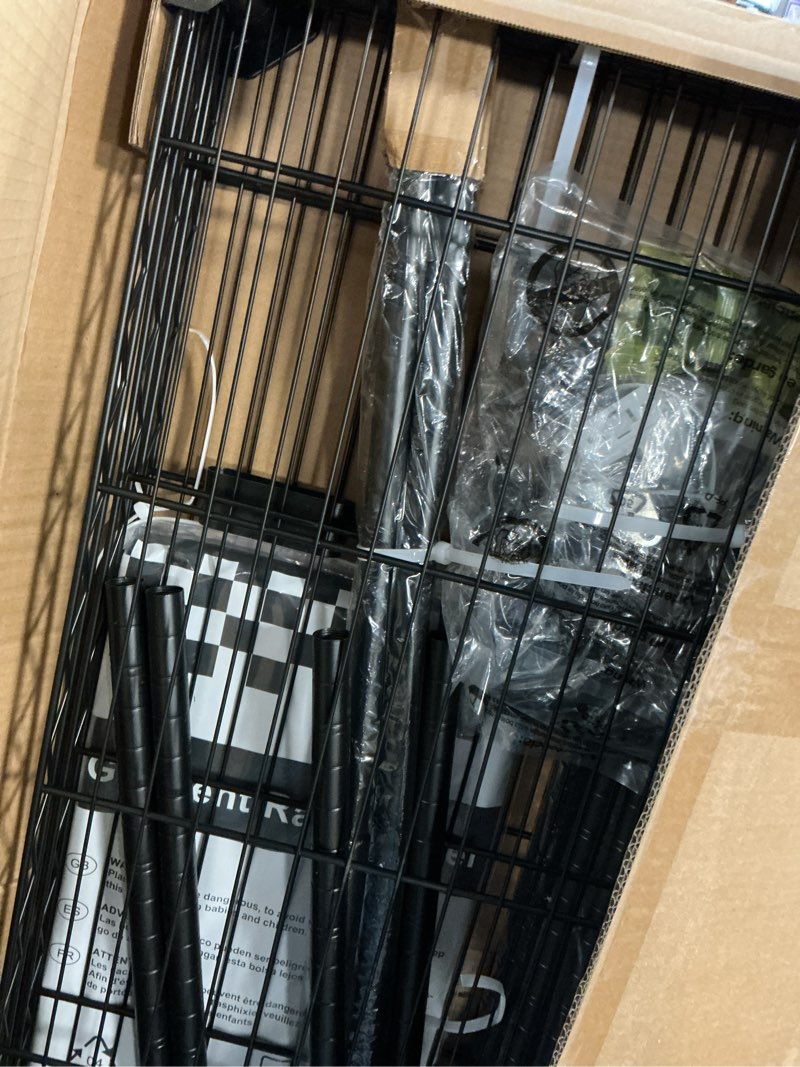 Condition photo showing Good Condition for P8C Heavy Duty Clothes Rack?With Extended Width Design? Rolling Clothing Racks for Hanging Clothes with Lockable Wheels?51.2"W x 15.8"D x 80.5"H?Max Load 700LBS?Black Rack with Black Cover