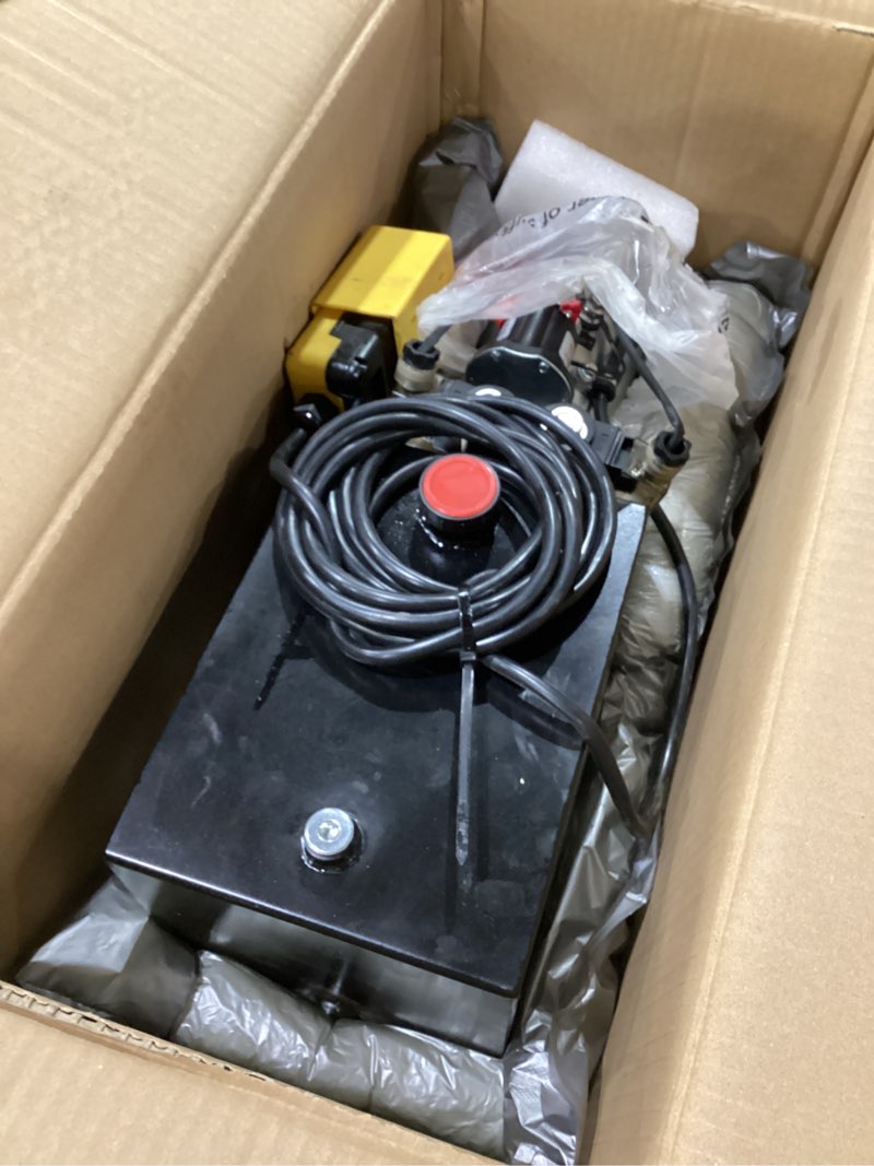 Condition photo showing Good Condition for nakkaa 12v dc hydraulic power device 8 quart double acting hydraulic dump trailer pump for lifting and lowering dump trailer trucks