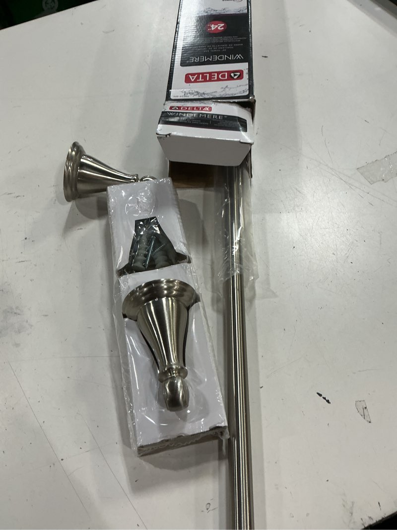 Condition photo showing Good Condition for DELTA 79624-BN Windemere 24 Inch Towel Bar Rack, SpotShield Brushed Nickel Spotshield Brushed Nickel 24 Inch Single