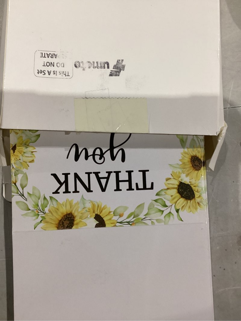 Condition photo showing New/Like New for fumete 50 set funeral thank you cards with envelopes and stickers thank you sympathy cards with meaningful message bereavement for funeral family loved ones celebration of life(sunflower)