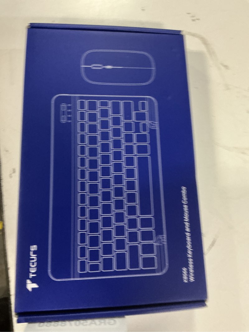 Condition photo showing New/Like New for tecurs bluetooth keyboard and mouse combo for ipad, 7-color backlit rechargeable wireless keyboard & mouse compatible with ipad 10th/9th/8th gen, ipad pro/air/mini and ipados 13 and above (white grey)