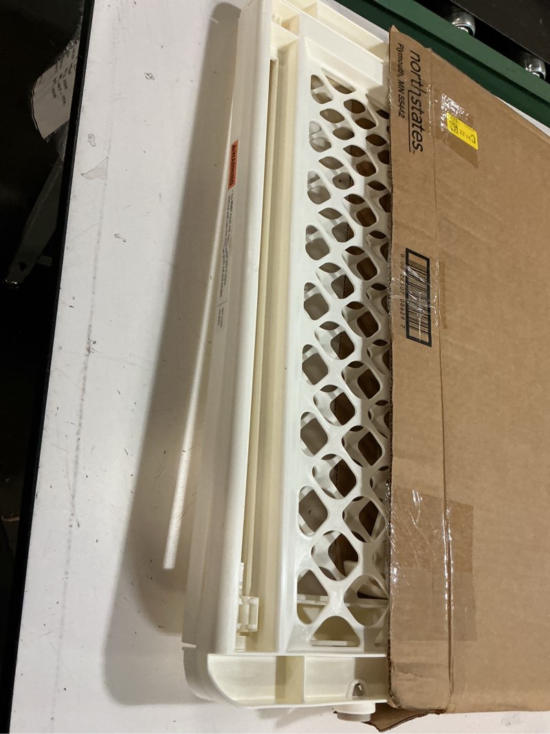 Condition photo showing Good Condition for toddleroo by north states - supergate ergo baby gate: plastic baby gate for stairs & doorways - adjustable indoor safety gate - made in usa - 26 to 42 inches wide - 26 inches tall - ivory