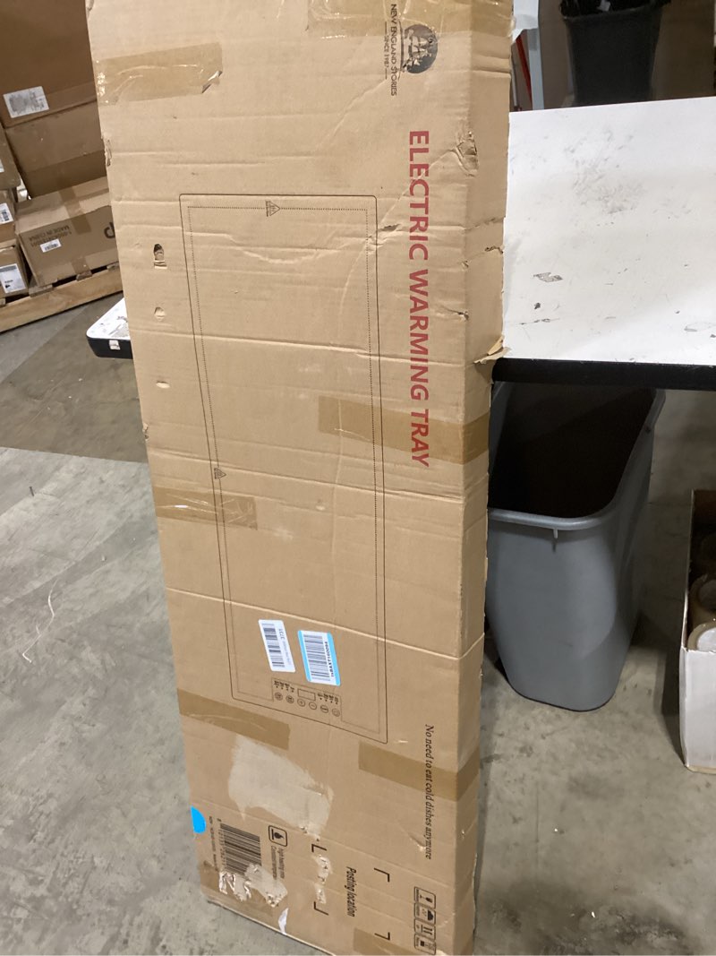 Condition photo showing New/Like New for 40x14 inch electric warming trays for buffets party - adjustable temp (100°f-260°f) food warmers, buffet servers and warmers - extra large hot plate for restaurants, events x-large black