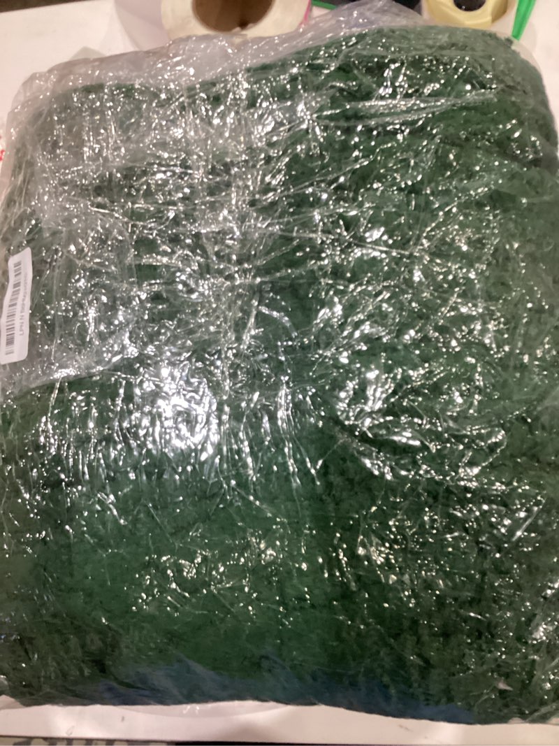 Condition photo showing As Is for L'AGRATY Chunky Knit Blanket Throw - Soft Chunky Throw Blanket 60x80: 100% Hand Kintted Chenile Crochet Throw Blanket for Couch - Large Cable Knit Chunky Blanket for Home Decor(Olive Green) Olive Green 60"x80"