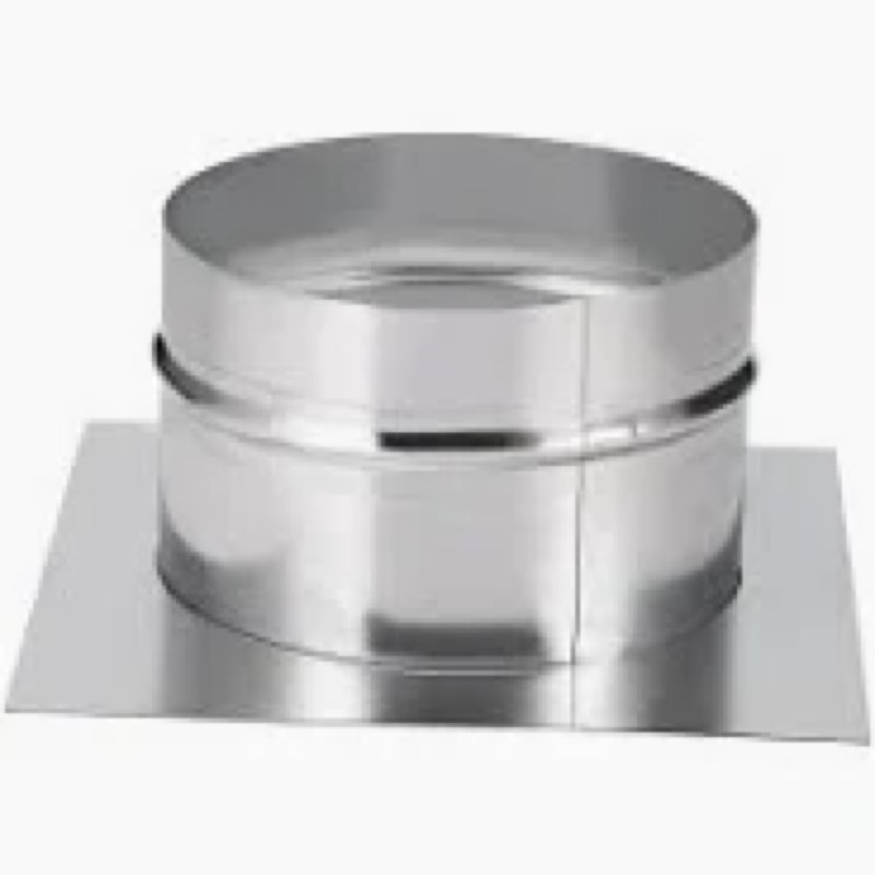 PATIKIL 8" Duct Connector Flange, Galvanized Air Ducting Mounting Plate Dryer Vent Chimney Top Plate