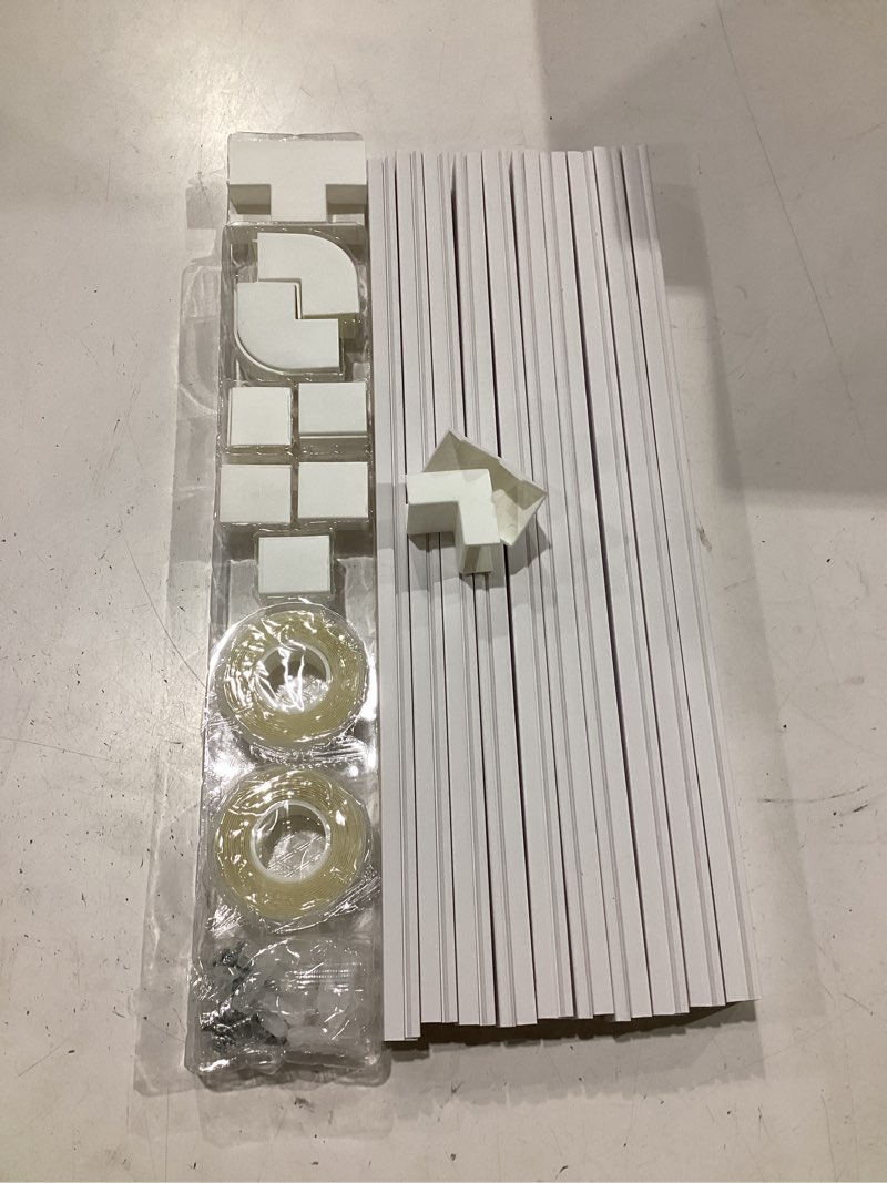 Condition photo showing New/Like New for delamu cord hider, 157in wire covers for cords on wall, premium cable hider cord covers for wires, cable management wire hiders for tv, cable raceway kit, w0.95 h0.55in, white white 157in l x 0.95in w x 0.55in h