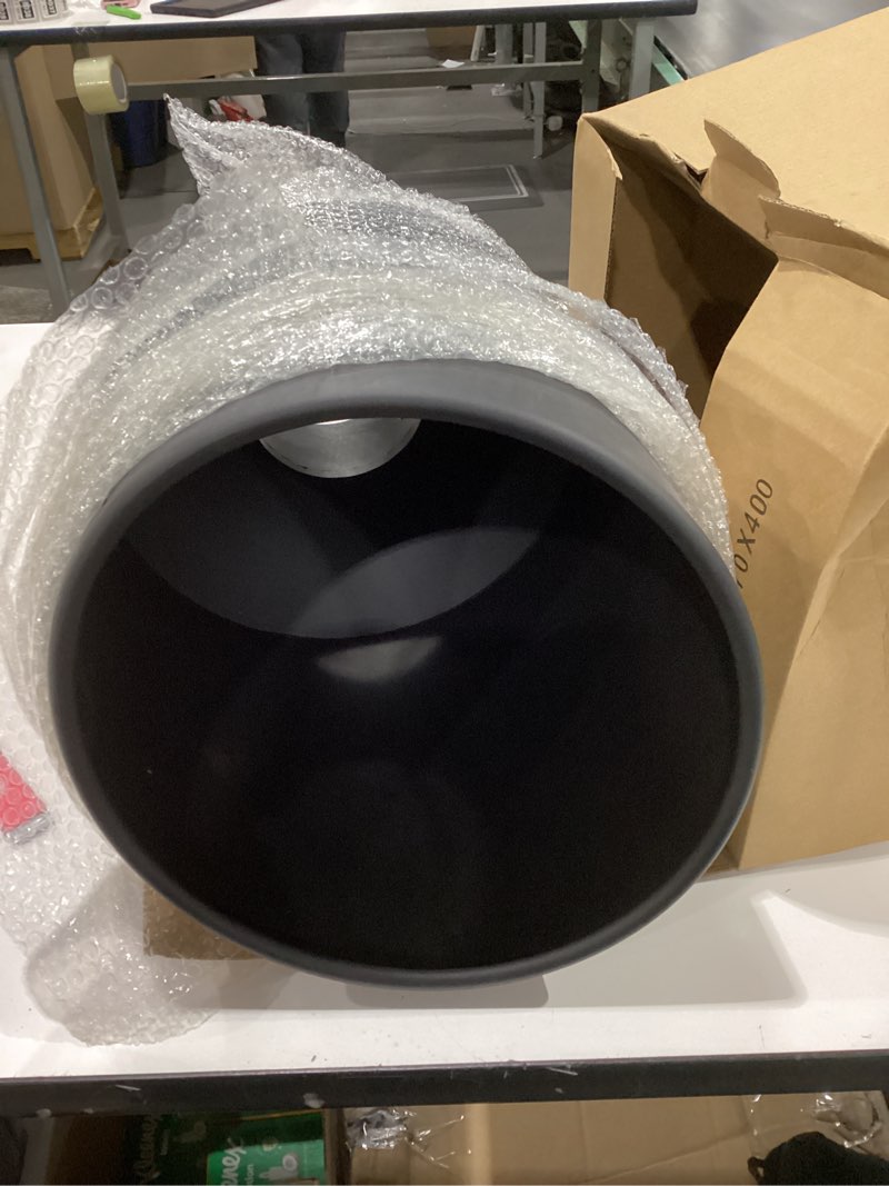 A-KARCK Exhaust Tip 4" Inlet to 10" Outlet, 15" Overall Length Black Coating Bolt On Exhaust Tailpip