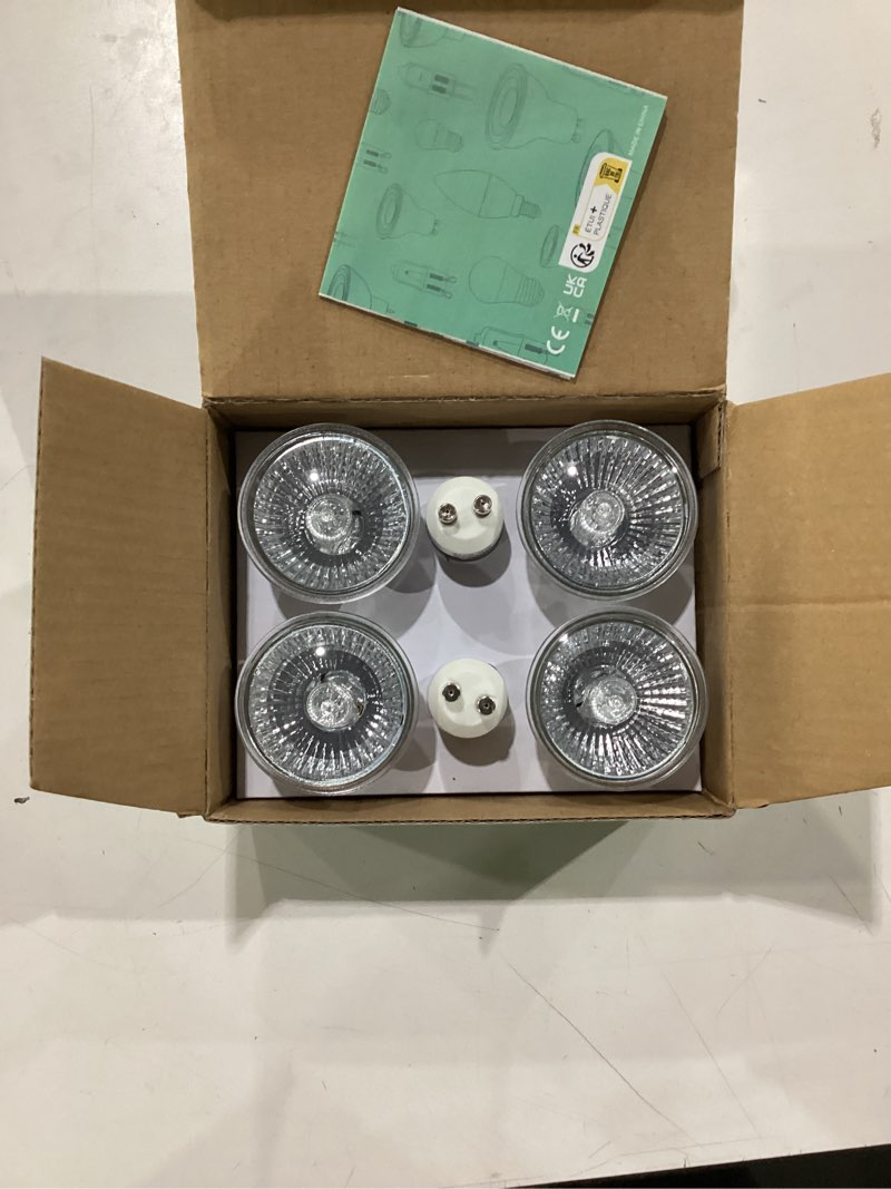 Condition photo showing New/Like New for vinaco gu10 halogen bulb dimmable, gu10+c 110v 50w candle warmer lamp replacement, mr16 gu 10 50w halogen bulb 120v, 50 w mr16 with glass cover for track&recessed lighting, 2800k warm white, 6 pack 50w - 6 pack