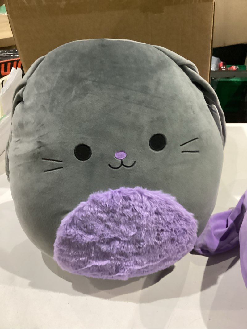 Condition photo showing Good Condition for squishmallows linden easter 16 inch collectible soft & squishy and 12" frannie the purple easter bunny