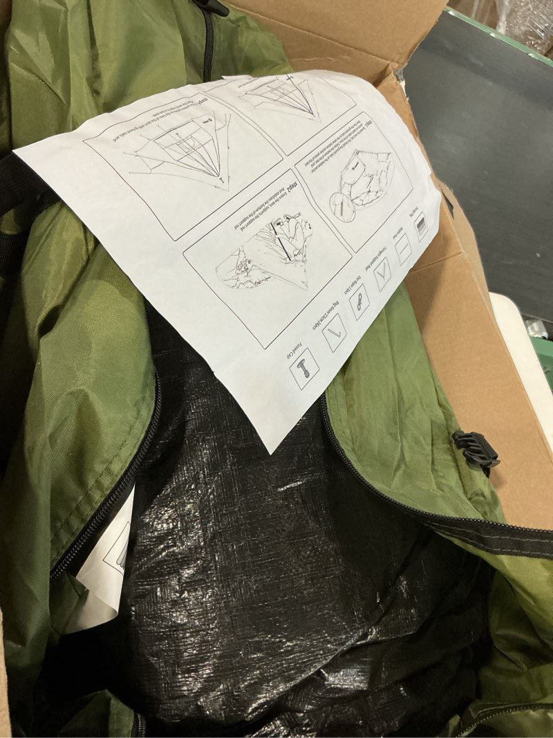 Condition photo showing Good Condition for backpacking tent for camping 1-5 person hiking ultralight tent for waterproof windproof outdoor two doors tents easy quick setup lightweight instant tents green 2 person