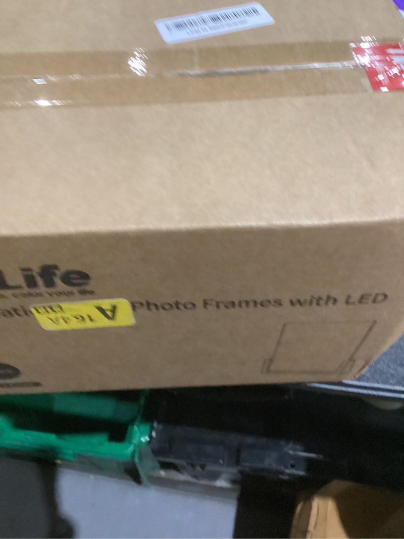 Condition photo showing New/Like New for PYD Life 2 Pack Sublimation Night Lights Blanks LED Glass Photo Frames Panels White 6" x 8" with Warm Light,with Wood Stand for Custom Photos Designs, DIY Gifts for Couples, Family, Kids 6" x 8" 2