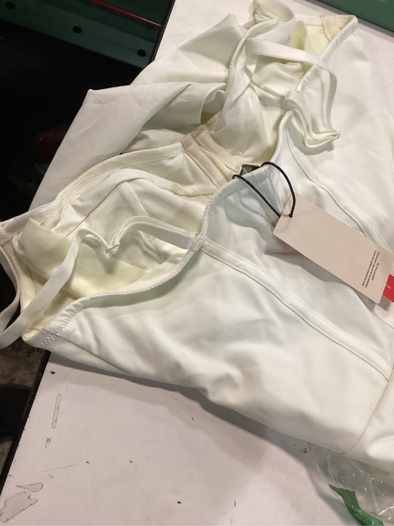 Condition photo showing New/Like New for popilush corset bodysuit for women tummy control shapewear bodysuits cowl neck going out tops concert outfits beige small