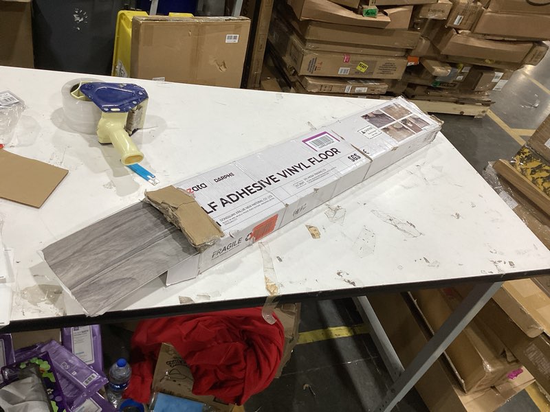 Condition photo showing New/Like New for Art3d Peel and Stick Floor Tile Vinyl Wood Plank 36-Pack 54 Sq.Ft, Light Grey, Rigid Surface Hard Core Easy DIY Self-Adhesive Flooring 36 x 6 x 0.1 inches Light Grey 36