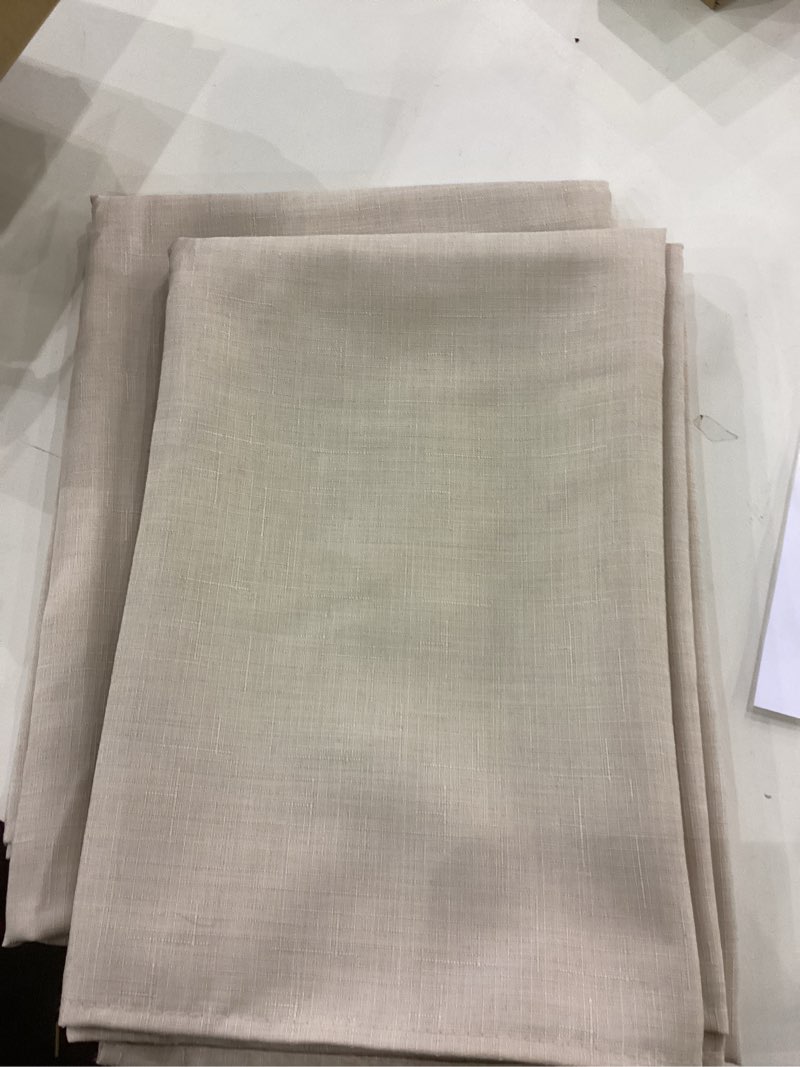 Condition photo showing Good Condition for Fitable Beige Square Tablecloths 2 Pack, Linen Look Fabric Table Clothes, Rustic Holiday Table Covers for Kitchen Dining, Outdoor Picnic, Farmhouse (54 x 54 Inch) Beige 54" x 54" (2 Pack)