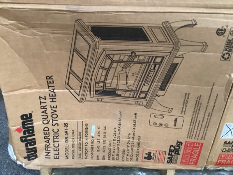 Condition photo showing New/Like New for duraflame Infrared Quartz Electiric Stove Heater - DFI-591-01 - French grey