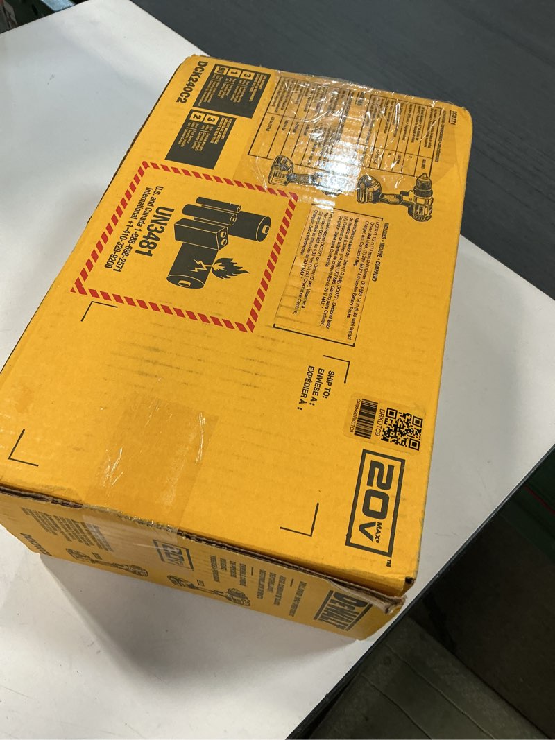 Condition photo showing Good Condition for dewalt - brush 20v max cordless drill combo kit  2-tool (dck240c2) yellow/black drill driver/impact combo kit