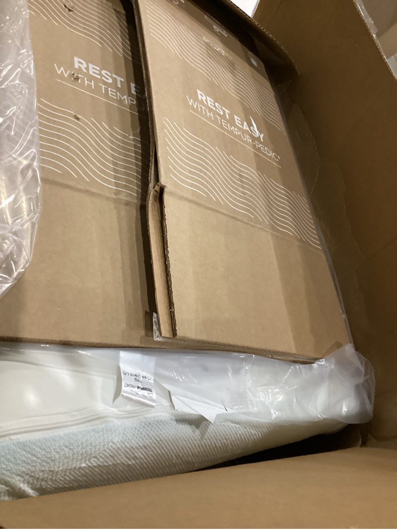 Condition photo showing As Is for Tempur-Pedic TEMPUR-Adapt + Cooling 3-Inch King Mattress Topper Medium Luxury Premium Foam, Washable Cover, Medium Cooling Topper,white King 3" + Cooling