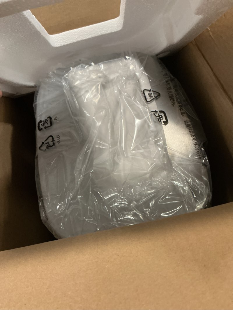 Condition photo showing Good Condition for amazon basics small trash can, 3.1 gallon (12l), smudge resistant rectangular bin with soft-close lid, step foot pedal, removable inner bucket, brushed stainless steel, satin nickel finish satin nickel small, 12l/3.2 gal