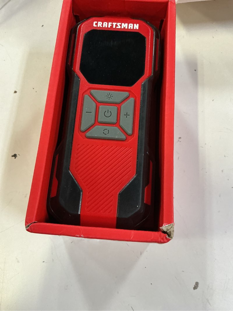 Condition photo showing As Is for craftsman portable 12-volt air inflator (power source: battery)