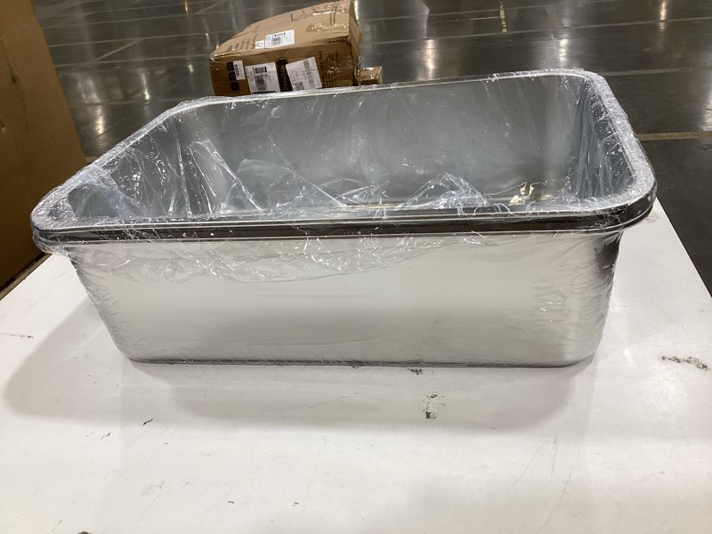 Condition photo showing Good Condition for stainless steel litter box 2 pack, 20"x14"x6"(height) large metal litter box, easy to clean, non stick no smell cat litterbox for cats/kitty 2 pack-large (19.7"×13.8"×6")