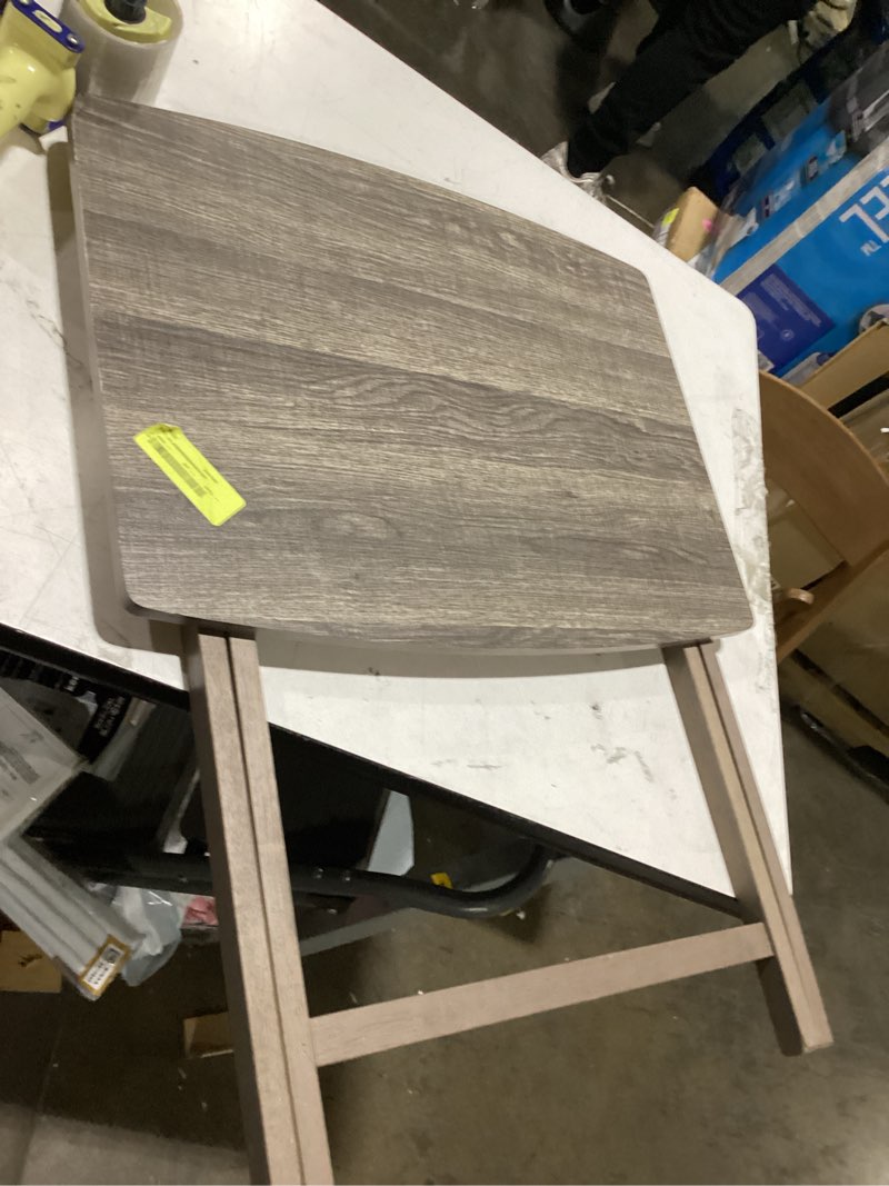 Condition photo showing Good Condition for mainstays xl oversized rubberwood folding tv tray table, rustic gray