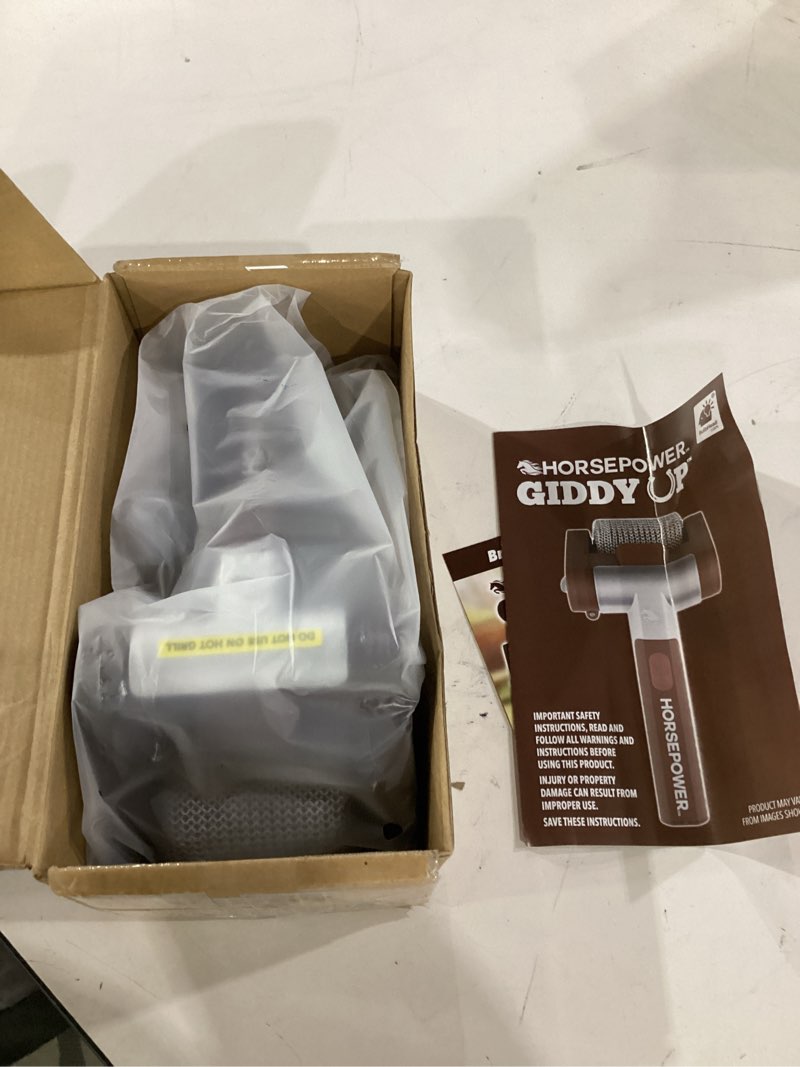 Condition photo showing Good Condition for horsepower giddy up grill cleaner as seen on tv! – cordless, rechargeable bbq tool with 350 rpm stainless roller, led light – patents pending – from bulbhead, a family-owned american brand regular battery life