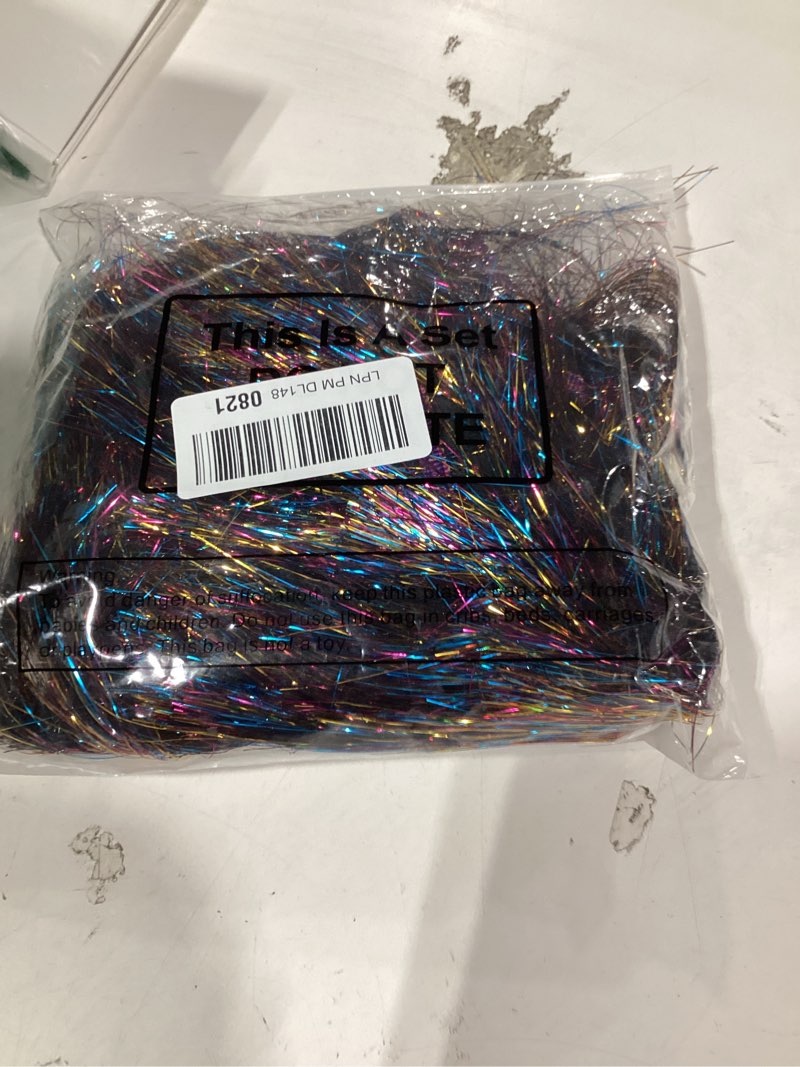 Condition photo showing New/Like New for noomelfish girls tinsel fringe skirt sparkly tassel metallic party skirt(5-12 years) 9-10 years rainbow