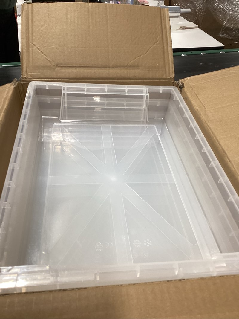 Condition photo showing As Is for LUXOR MBS-DR-8S4L-CL Mobile Bin Storage Unit - Double Row with Large and Small Clear Bins