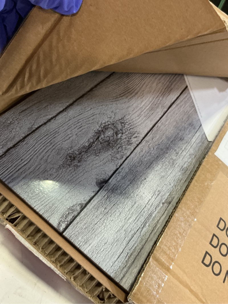 Condition photo showing Good Condition for Magnetic Dry Erase Board - 24'' x 18'' Decorative Magnetic Board for Wall - White Board - Magnet Board Display Board - Gray Wood Plank Gray Wood Plank 24"W x 18"H