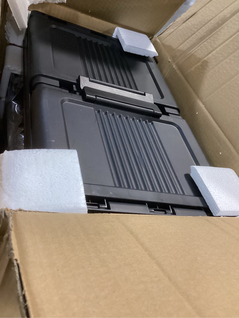 Condition photo showing Good Condition for SAILUN 44Gal/175Qt Stackable Storage Bins Folding Collapsible Storage Bins with Lid, Closet Organizers and Storage Box with Door Black 18" W x 11" D x 51" H 5 Pack-18" W x 11" D x 51" H Black