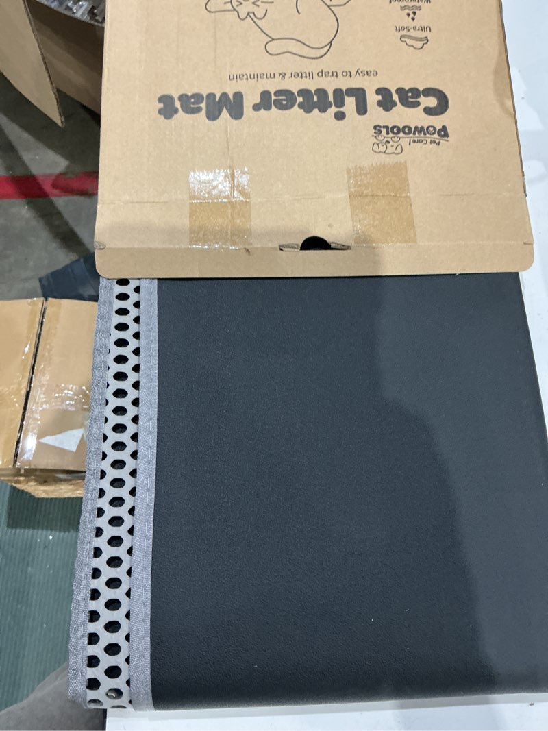 Condition photo showing Good Condition for 35" x 30" cat litter mat - ultra-large litter box mat with double layers, urine-proof and non-slip litter trapping mat, easy to clean kitty litter mats for floor, scatter control, grey 35'' x 30'' - 1 pack grey