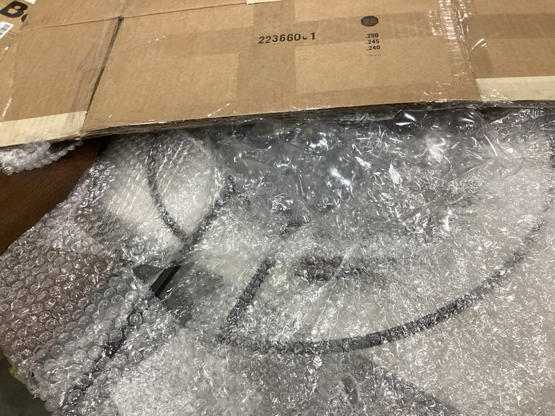 Condition photo showing As Is for 30 inch wall clock, black metal roman numeral wall clock,oversized large wall clock,decorative wall clocks for living room decor