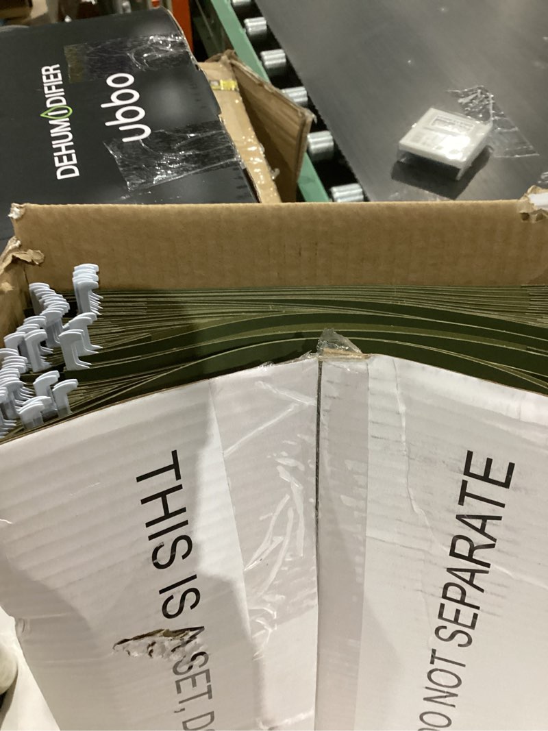 Condition photo showing As Is for Hanging File Folders, RAZCC 60 Pack Reinforced Hanging Folders Legal Size, Designed for Bulky Files, Filing Cabinet, Adjustable Tabs, Green