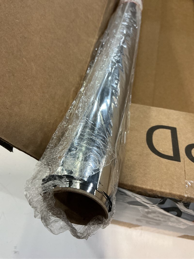 Condition photo showing As Is for Hygloss Products Mylar Gift Wrap Roll - Great for Gift Bags, Baskets – 24 Inch x 8.3 Feet, Silver (61205)