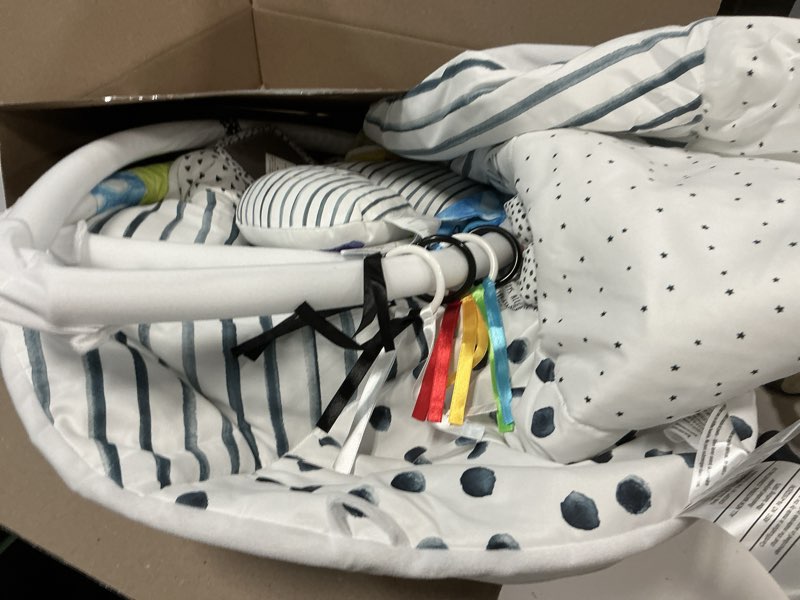 Condition photo showing Good Condition for Sassy Stages STEM Developmental Play Gym, Sensory Tummy Time Activity Play Mat w/Built-in Instructions, Ultra Plush & Machine Washable Playmat for Babies & Toddlers, 0+ Months Tummy Time Milestone Activity Playmat