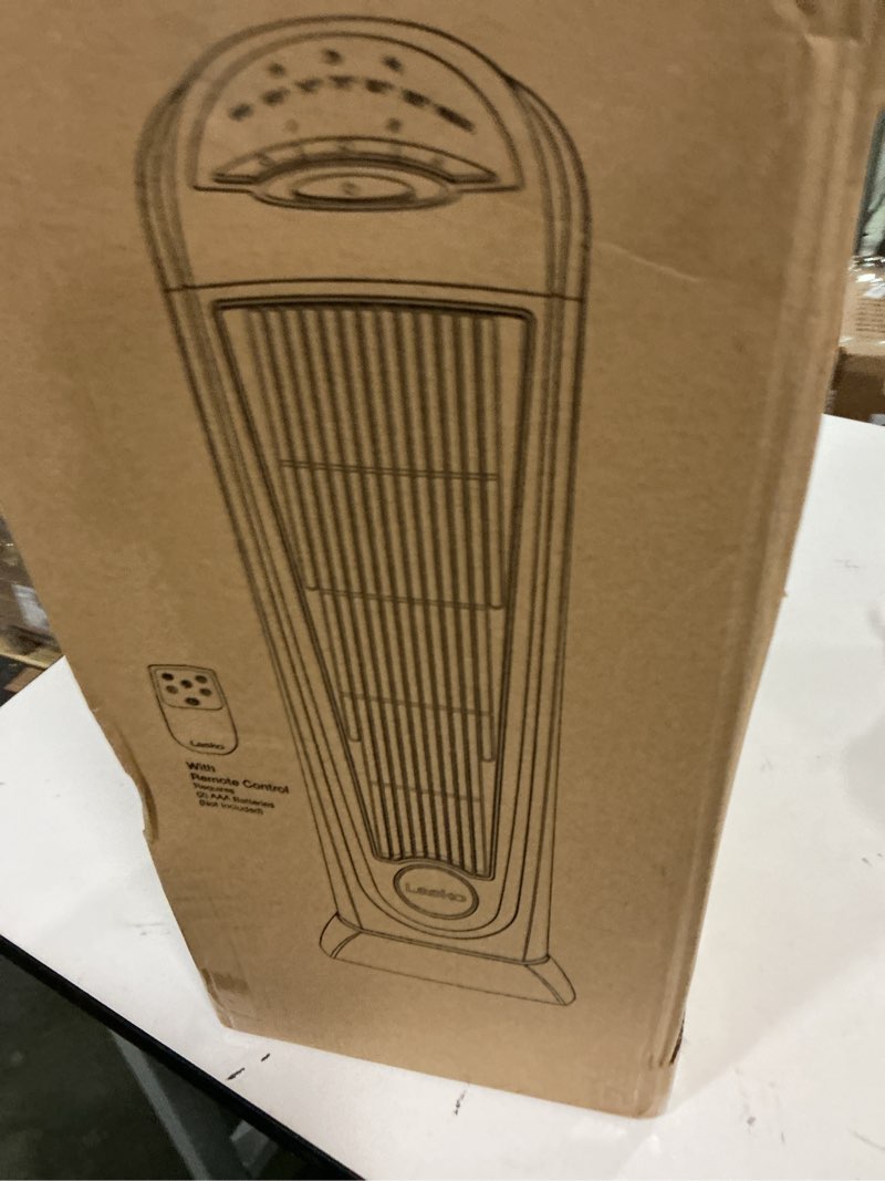 Condition photo showing New/Like New for Lasko Oscillating Ceramic Tower Space Heater for Home with Adjustable Thermostat, Timer and Remote Control, 22.5 Inches, Grey/Black, 1500W, 751320