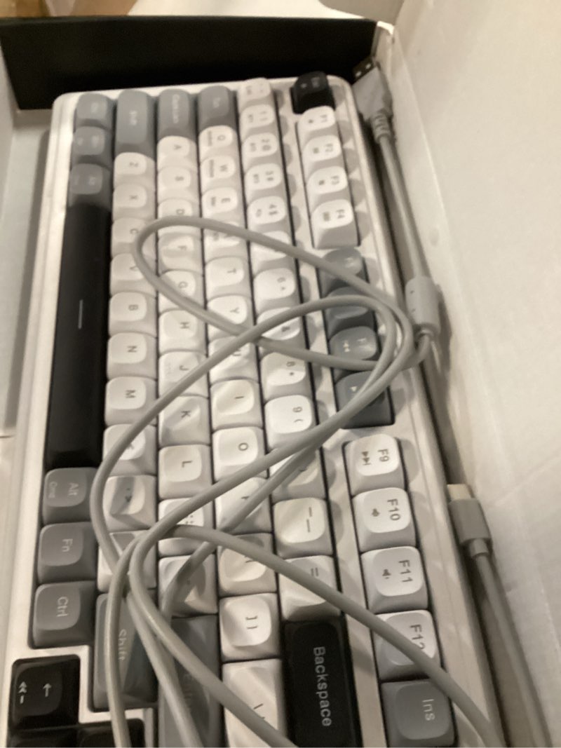 Condition photo showing New/Like New for aula 99 wireless keyboard, custom computer keyboard, tri-mode bluetooth 5.0/2.4ghz/usb-c cute creamy gaming keyboards with number pad, rgb backlit media knob programmable keybaord for pc gamer - grey