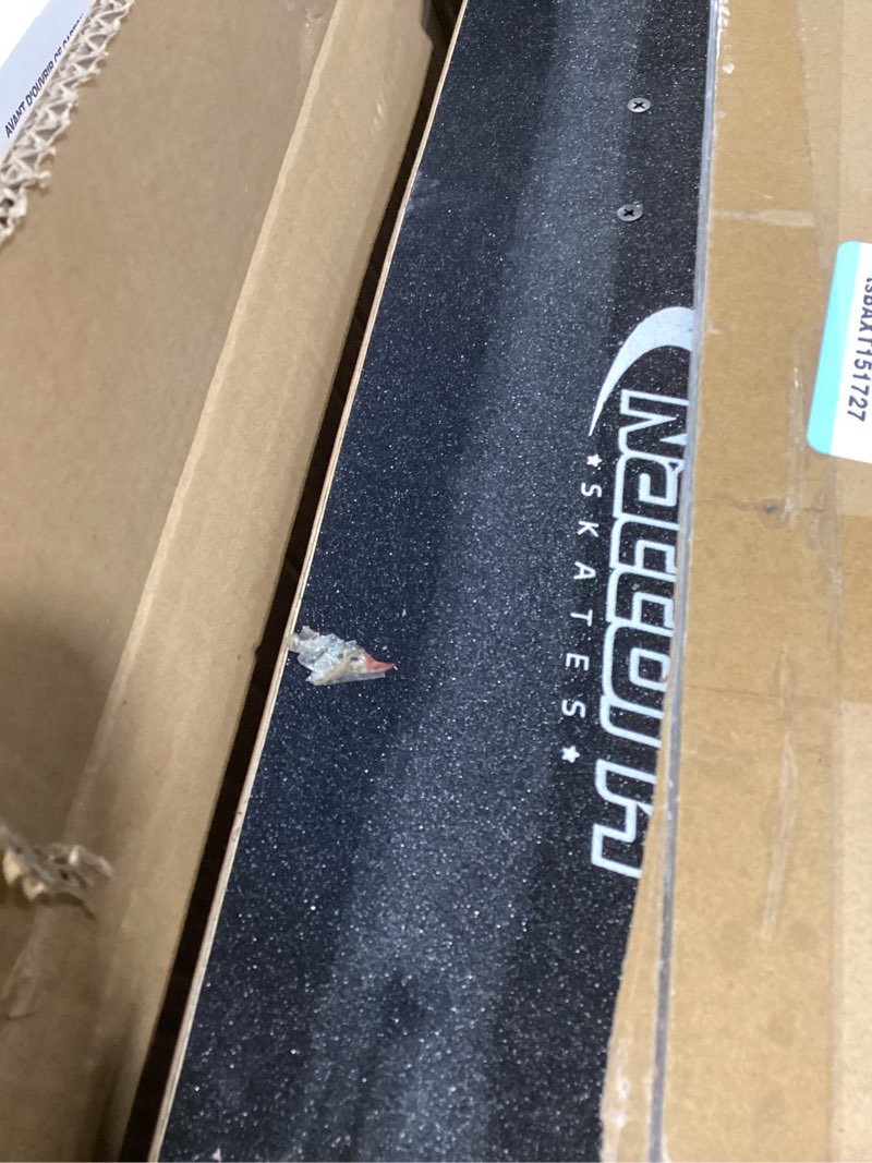 Condition photo showing Good Condition for nattork 31 inch complete skateboard, standard skateboards for beginners, wood 9 layer canadian maple trick skate boards for boys girls youth teens adults cosmic butterfly