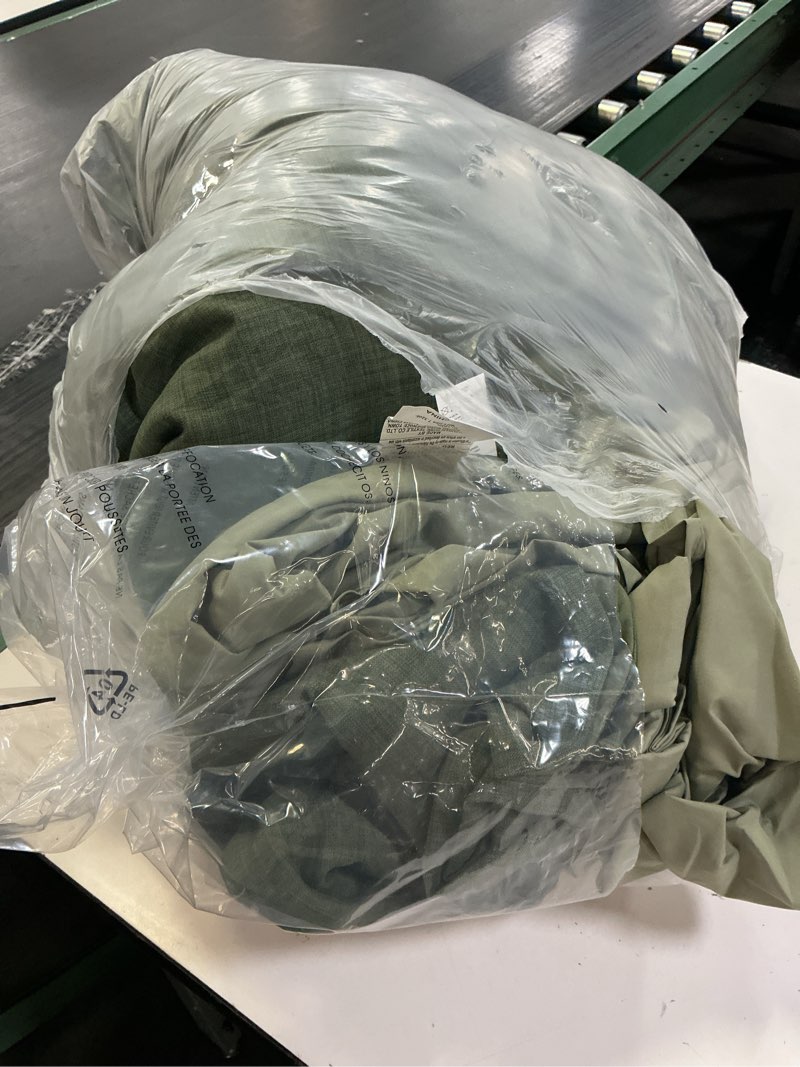Condition photo showing Good Condition for Geniospin Dark Olive Green Full Comforter Set - 7 Pieces Comforter Full Size, Solid Bedding Set for All Season, Textured Bed in a Bag with Sheets Dark Green Full (80"x90")