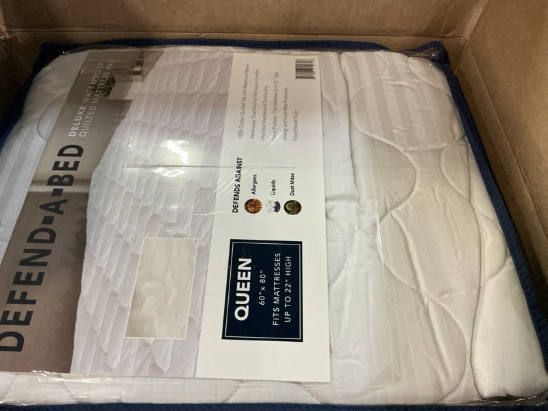 Condition photo showing New/Like New for defend-a-bed deluxe quilted waterproof mattress protector, queen