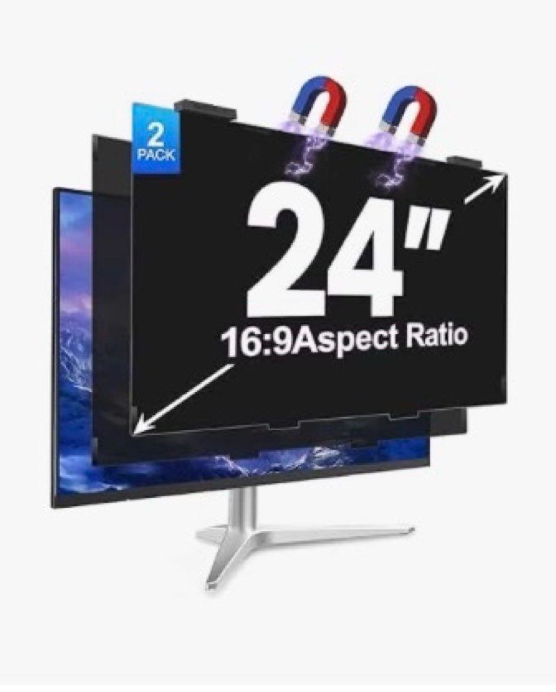[5-Pack] 22 Inch Computer Privacy Screen for 16:10 Widescreen Monitor, Anti Glare Anti-UV Eye Protec