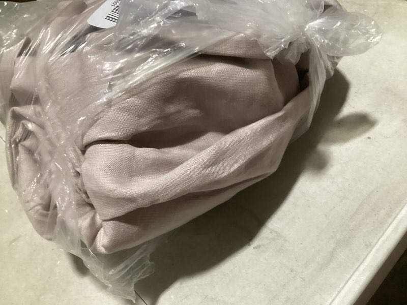 Condition photo showing Good Condition for european linen true blackout curtain, 48x96, rose quartz