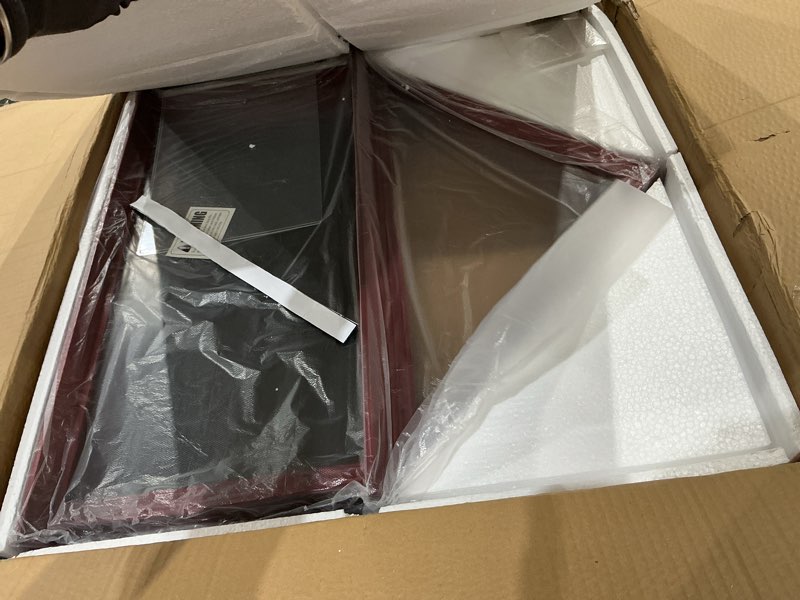 Condition photo showing New/Like New for iheipye large military burial flag display case for folded veteran burial flag and military medals - solid wood shadow box gift with real glass certificate holder -mahogany large - mahogany