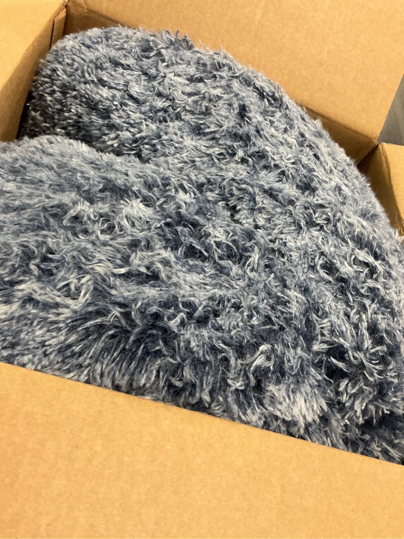 Condition photo showing Good Condition for Bedfolks Calming Donut Dog Bed - 36 Inch Round Plush Beds for Large Dogs, Anti-Anxiety Machine Washable (Navy Blue, Large) 36.0"L x 36.0"W x 8.0"Th Navy Blue