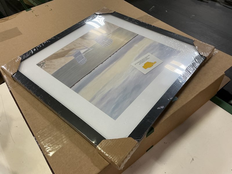 Condition photo showing New/Like New for vnvnk 17x17 frame black, perfect for 17x17 inch picture without mat or 13x13 inch picture with mat, home wall decor picture frame-1 pcs 17x17 black