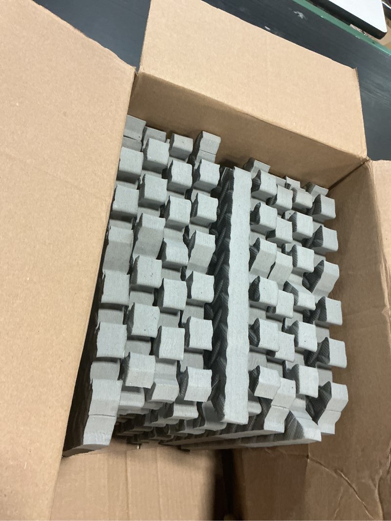 Condition photo showing New/Like New for 9 tiles interlocking foam mats 1in thickness foam floor mats for home gym, fitness, exercise surface protection eva foam floor padding with border for workout equipment 1 in grey