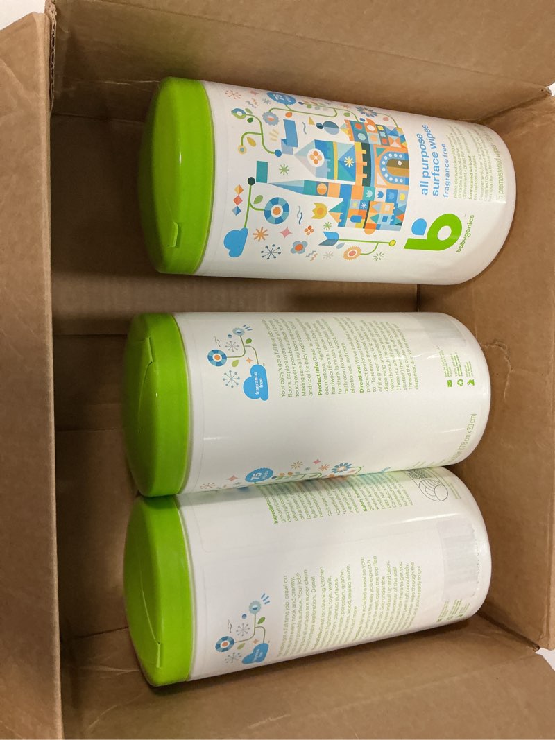 Condition photo showing Good Condition for BabyGanics All-Purpose Surface Wipes, Unscented, 75 Count (Pack of 3)